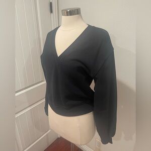 Agolde sweater women's medium black v neck oversized top long sleeve